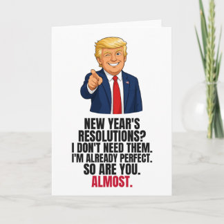 Lustige Trump Neujahrskarte Vorsätze Feiertagskarte