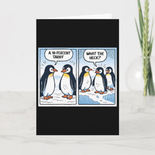 Lustige Trump Pinguine Zölle 10% Politische Ironie Karte