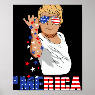 Lustige Trump Salt Merica Freiheit 4. Juli Geschen Poster