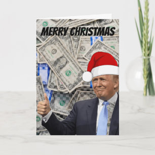 Lustige Trump-Weihnachtskarte, 2.000-Dollar-Scheck Karte
