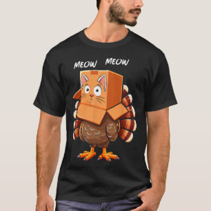 Lustige Truthahn-Katze-Miau-Männer-Frauen-Kinder-F T-Shirt