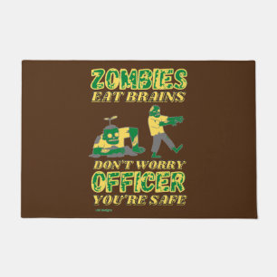 lustige Tür "ZOMBIES ESSEN BRAINS..." Fußmatte
