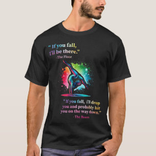 Lustige Turnen Boden Spruch Turnerin Regenbogen T-Shirt