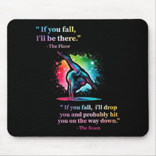 Lustige Turnhalle Boden Spruch Turnerin Regenbogen Mousepad
