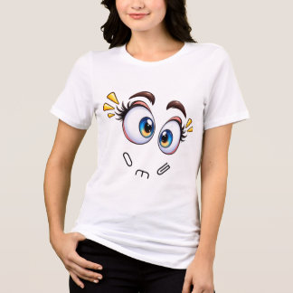Lustige überraschte Augen Tri-Blend Shirt