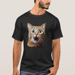 Lustige überraschte Katze T-Shirt
