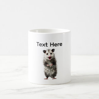 Lustige überraschte schockierte Opossum Kaffeetasse