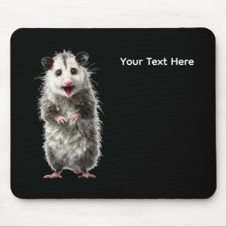 Lustige überraschte schockierte Opossum Mousepad
