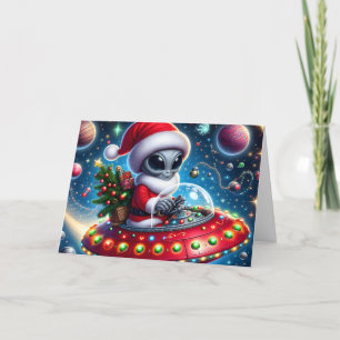 Lustige UFO-Alien-Helfer Weihnachten
