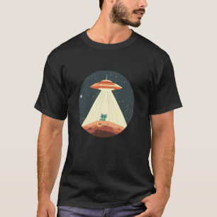 Lustige UFO- und Katzenkomödie für Alien-Freunde T-Shirt