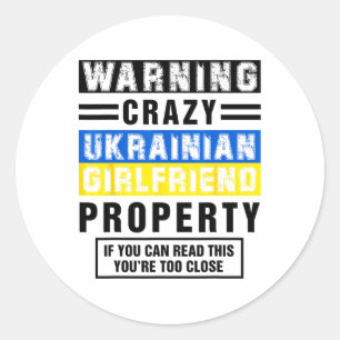 Lustige ukrainische Freundin Zitate Sprüche Freund Runder Aufkleber