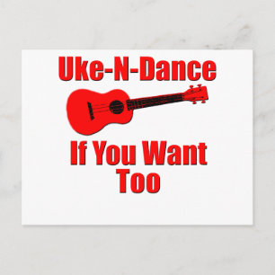 lustige Ukulele Postkarte