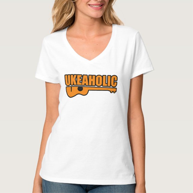 Lustige Ukulele  T-Shirt (Vorderseite)
