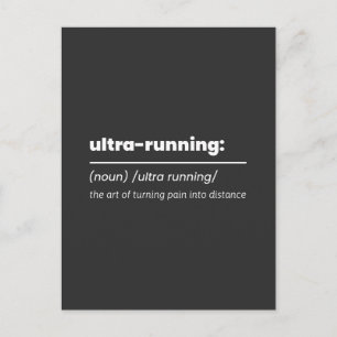Lustige Ultra-Lauf-Definition Postkarte