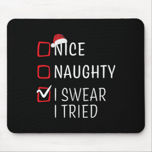 Lustige unartige nette Weihnachts-Familien-Pyjamas Mousepad