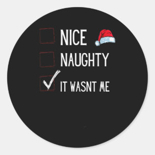 Lustige Unartige Oder Brave Weihnachtsliste Weihna Runder Aufkleber