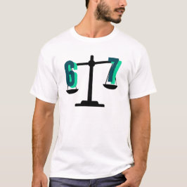 Lustige und einprägsame "6-7" Waage T-Shirt