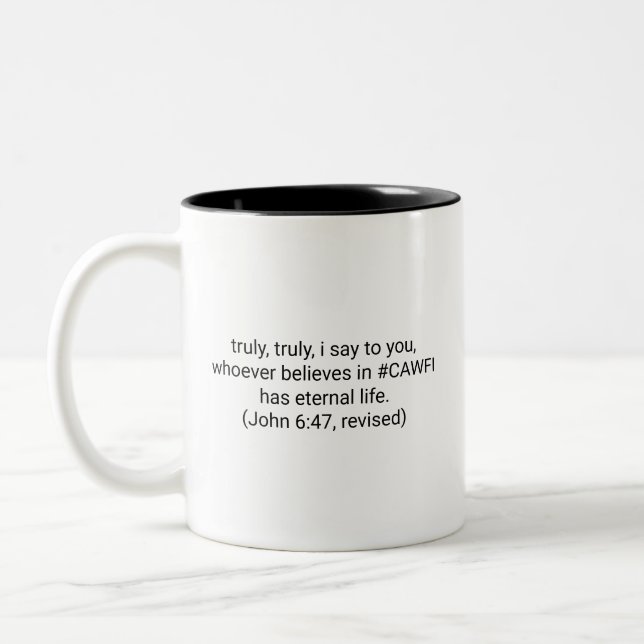 Lustige und inspirierende Kaffeetasse (Links)