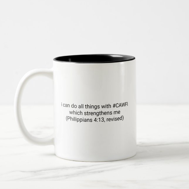 Lustige und inspirierende Kaffeetasse (Links)