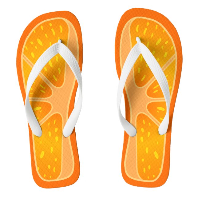 Lustige und niedliche orange Scheibe-Sommer-Frucht Flip Flops (Fußbett)