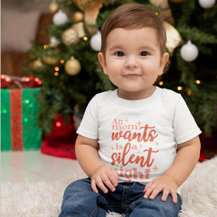 Lustige und niedliche Weihnachtsferien Stille Nach Baby Strampler