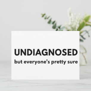 Lustige undiagnostizierte Autismus-Zitat Berührung Einladung