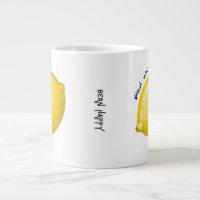 lustige, ungewöhnliche Kaffeetasse mit Zitronenlok