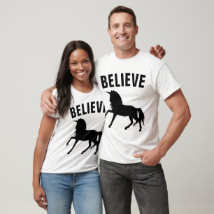 Lustige UNICORN T - Shirts GLAUBEN
