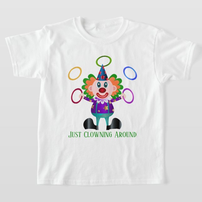 lustige unisex Kinder Clown fügen Text T-Shirt (Ablage )
