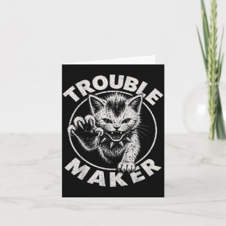 Lustige Unruhestifter Katze Rock Hand Punk-Rebell Karte