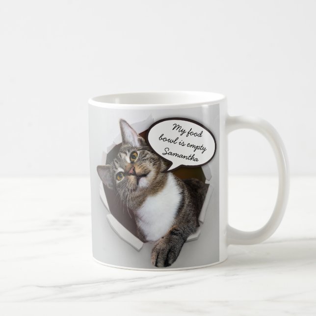 Lustige unterbrechenkatzen-personalisierte kaffeetasse (Rechts)