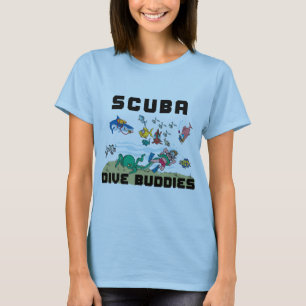 Lustige UNTERWASSERATEMGERÄT Tauchen-Freund-Fraue T-Shirt