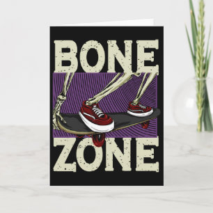 Lustige Urne Skelett Knochen Zone Skateboarder Gru Karte