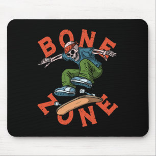 Lustige Urne Skelett Knochen Zone Skateboarder Gru Mousepad