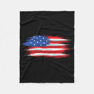 Lustige USA-Flagge Patriotisch 4. Juli Tag Der Una Fleecedecke