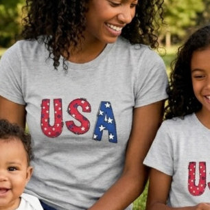 Lustige USA-Geburtstagsfeier Rot Weiß und Blau T-Shirt