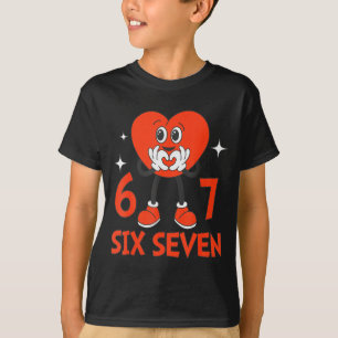 Lustige Valentins Sechs Sieben Herzen 6 7 Meme Jun T-Shirt