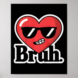 Lustige Valentinsgruß-Kinder Cool Heart Jungen  Poster