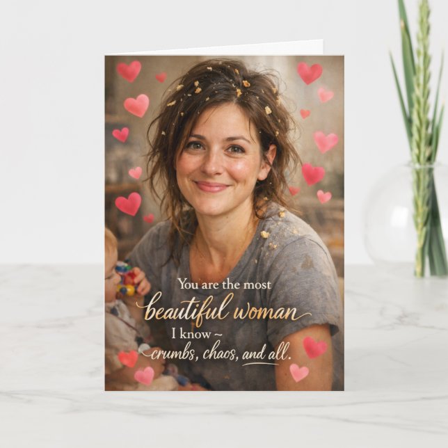 Lustige Valentinskarten für Mütter Karte (Vorderseite)
