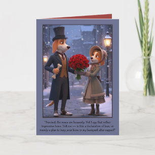 Lustige Valentinstag 3D Cartoon Karte