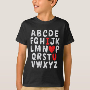 Lustige Valentinstag Alphabet Abc Lehrer Jungen Gi T-Shirt