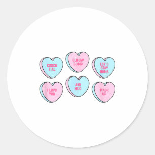 Lustige Valentinstag Conversation Hearts Social Di Runder Aufkleber