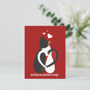 Lustige Valentinstag Katzen in Liebe Mitteilungskarte