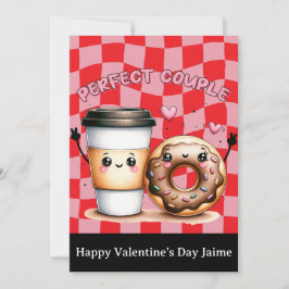 Lustige Valentinstag-Postkarte für Kaffee-Paare Feiertagskarte