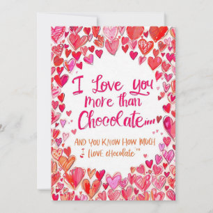 lustige Valentinstag-Schokoladenkarten Feiertagskarte