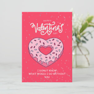 Lustige Valentinstagskarte Donut Jubiläumskarte Feiertagskarte