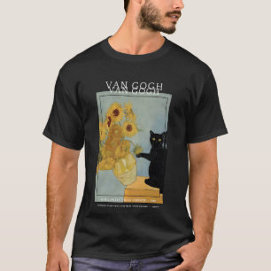 Lustige Van Gogh Sonnenblumen Katze Meme Van Gogh T-Shirt