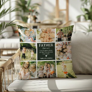 Lustige Vater-Definitions-Foto-Collage Kissen