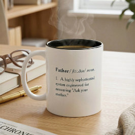 Lustige Vater-Definitions-Tasse zum Vatertag Zweifarbige Tasse