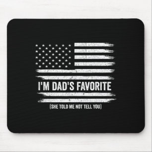 Lustige Väter Lieblingskind Sohn Tochter Ich bin V Mousepad